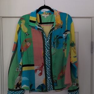 Vibrant Multicolor Print Blouse